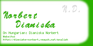 norbert dianiska business card